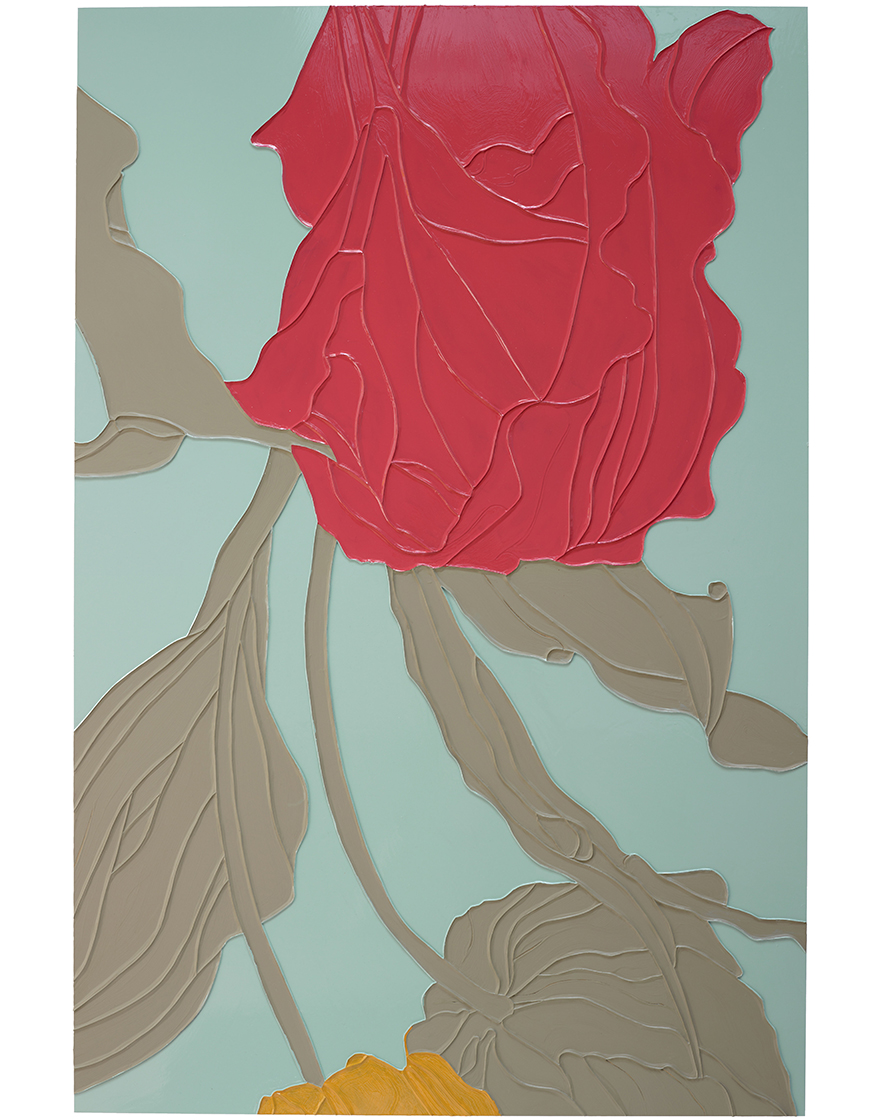Gary Hume, Tulips, 2009, Gloss paint on aluminium. Courtesy the artist, Matthew Marks Gallery & Sprüth Magers