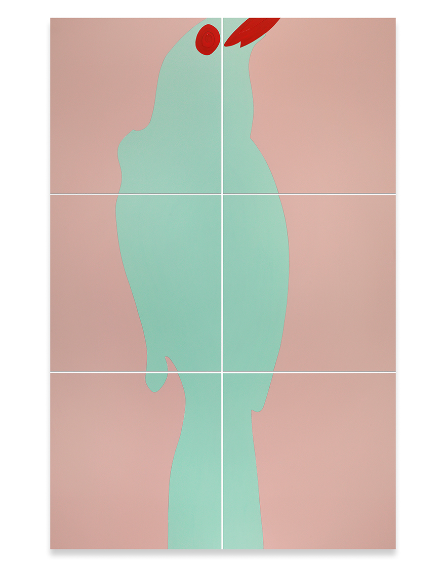 Gary Hume, Map of the World, 2010, Gloss paint on aluminium panel 6 parts. Courtesy the artist, Matthew Marks Gallery & Sprüth Magers