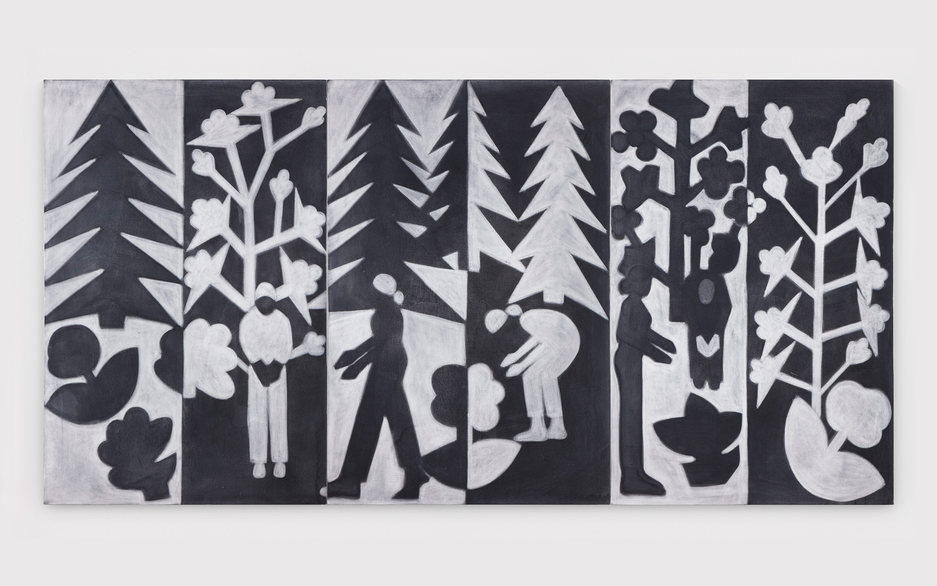 Silke Otto-Knapp, Forest, 2019 , watercolor on canvas, courtesy Regen Projects Los Angeles