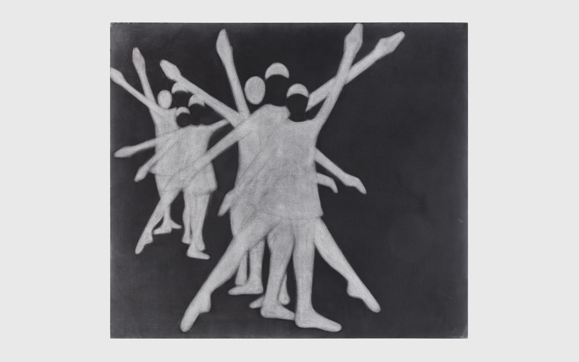 Silke Otto-Knapp, Group (Formation) , 2020, watercolor on canvas, courtesy Regen Projects Los Angeles